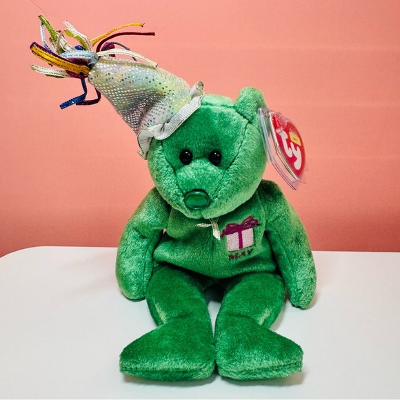 TY Birthday Beanie Bear – May (2002) with Party Hat - Picture 2 of 11